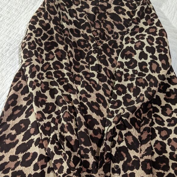 Gianni Bini Leopard Print Blouse Size XS - Picture 5 of 14